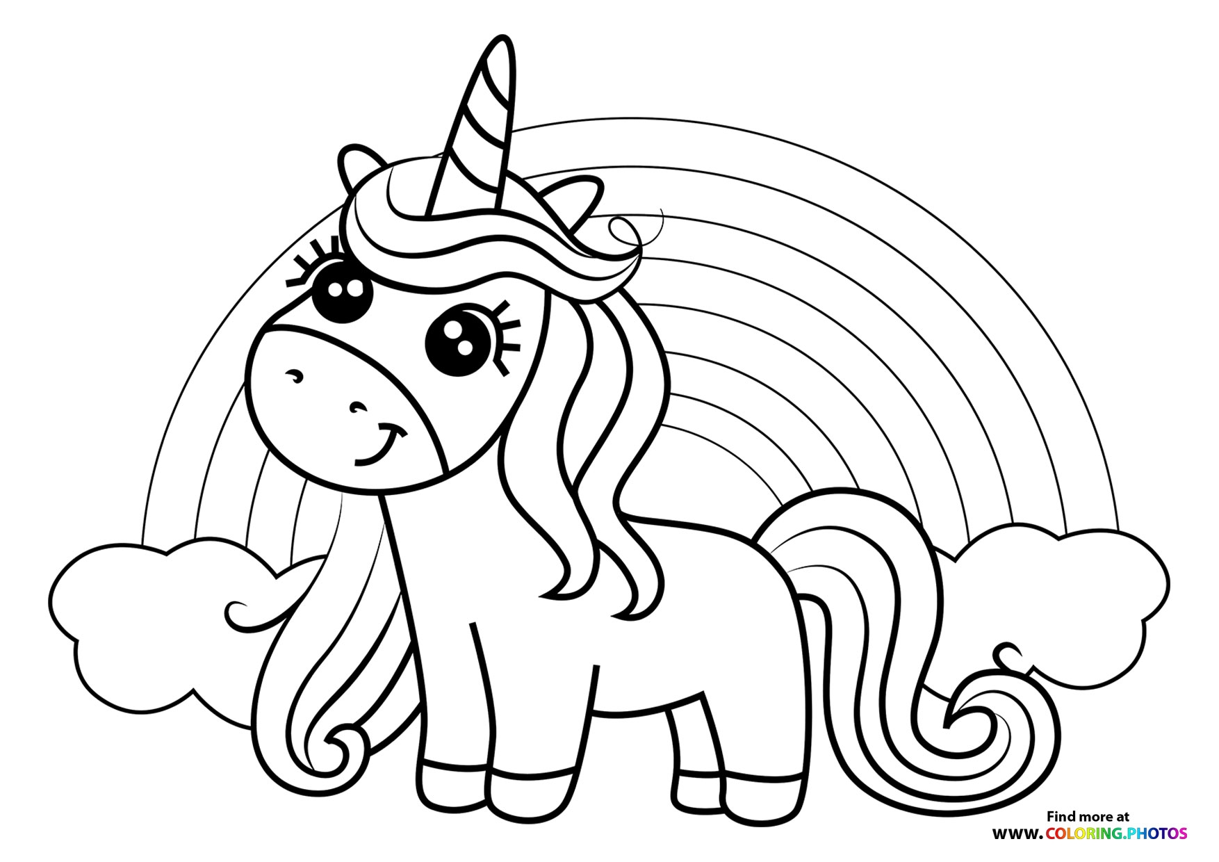 coloring pictures rainbow