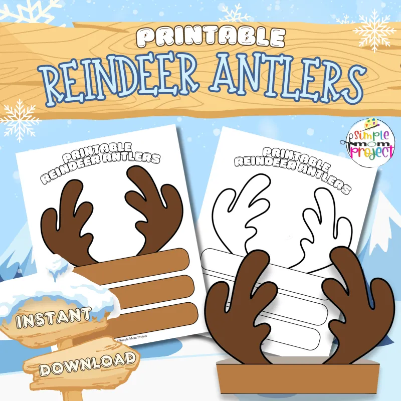 Reindeer Antler Printable Template Hat Craft For Kids