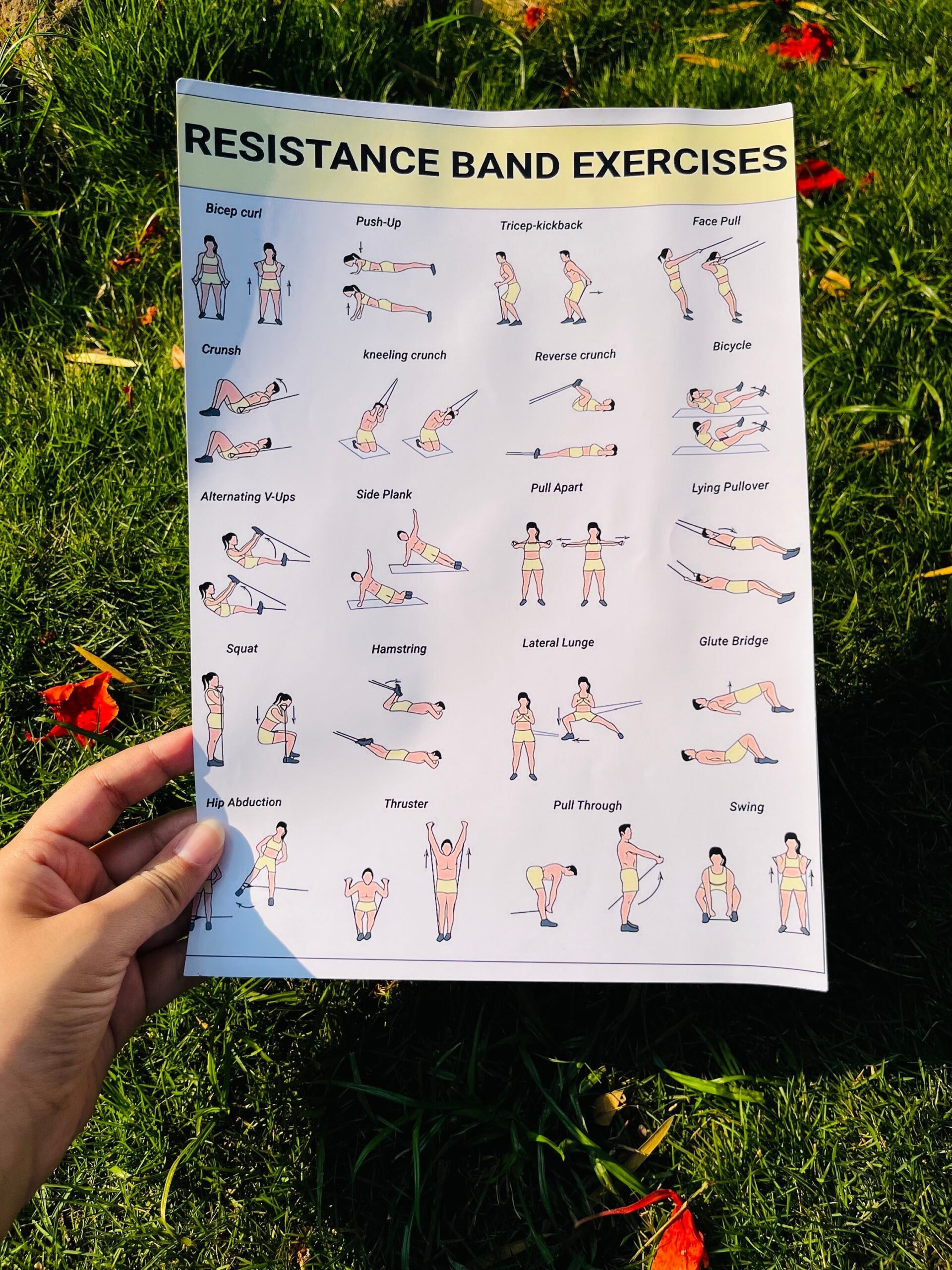 Resistance Band Workout Chart Resistance Band Exercises 