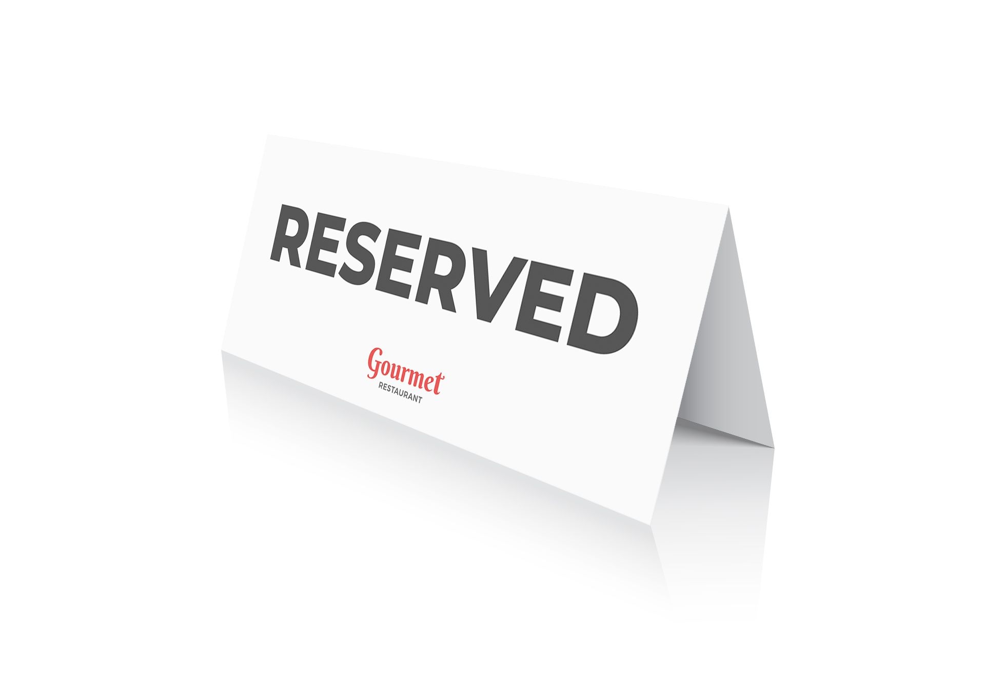 Restaurant Double Sided Reserved Signs Template