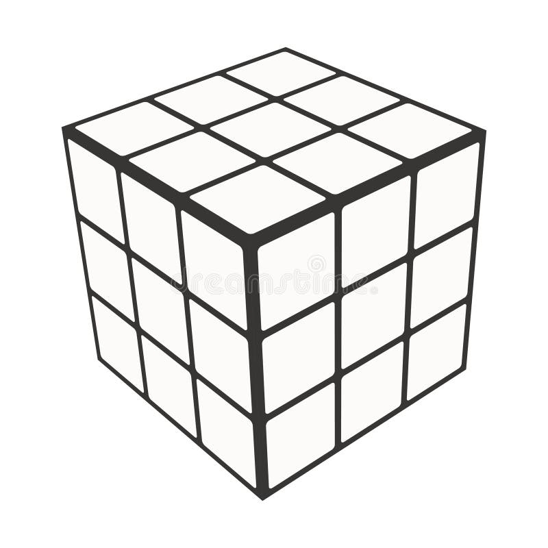 Rubik s Cube Logo Design Icon Vector Illustration Geometric Sign Pattern Editorial Photography Illustration Of Block Graphic 82920347