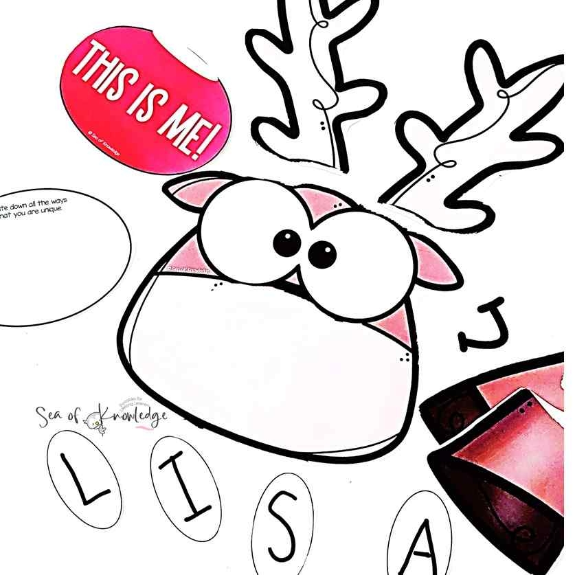 printable rudolph template