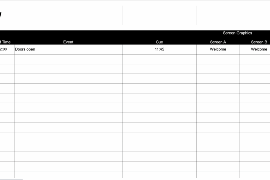 Run Of Show Template U0026 Best Practices For On Offline Events