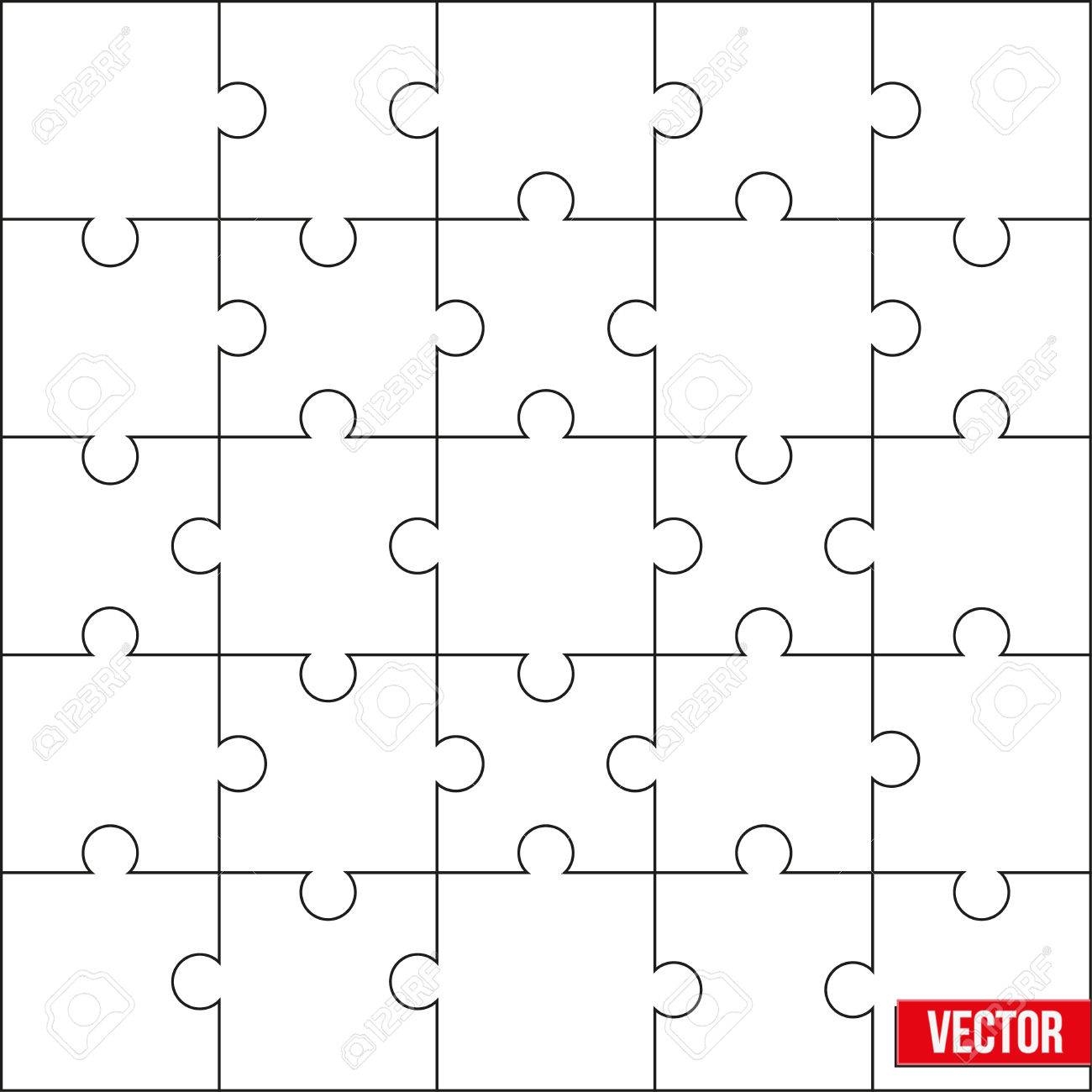 Sample Of Jigsaw Square Puzzle Blank Template Or Cutting Guidelines Vector Illustration Editable And Isolated Royalty Free SVG Cliparts Vectors And Stock Illustration Image 27887504 