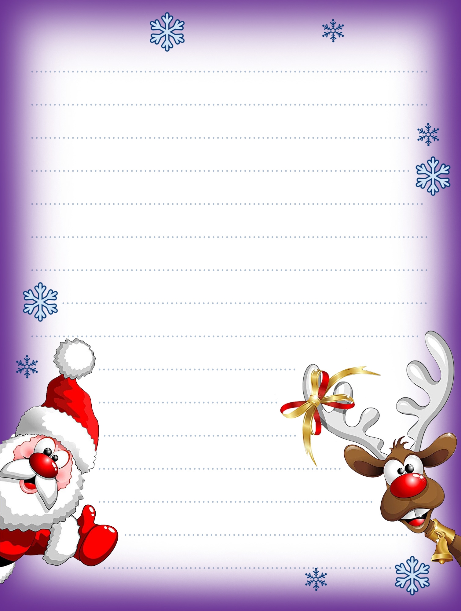 christmas writing paper printables