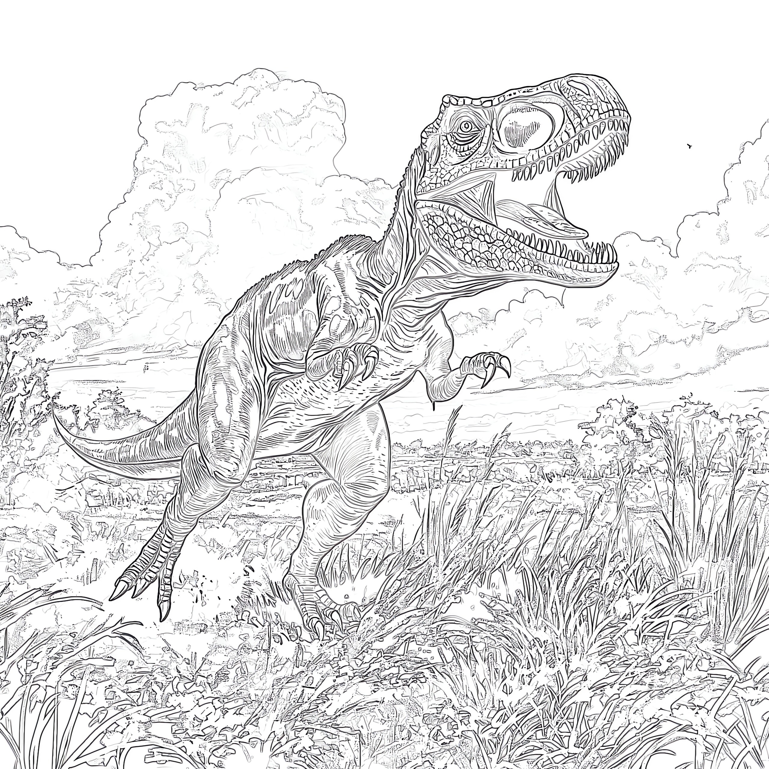 Scary Dinosaur Coloring Pages Coloring Pages Mimi Panda