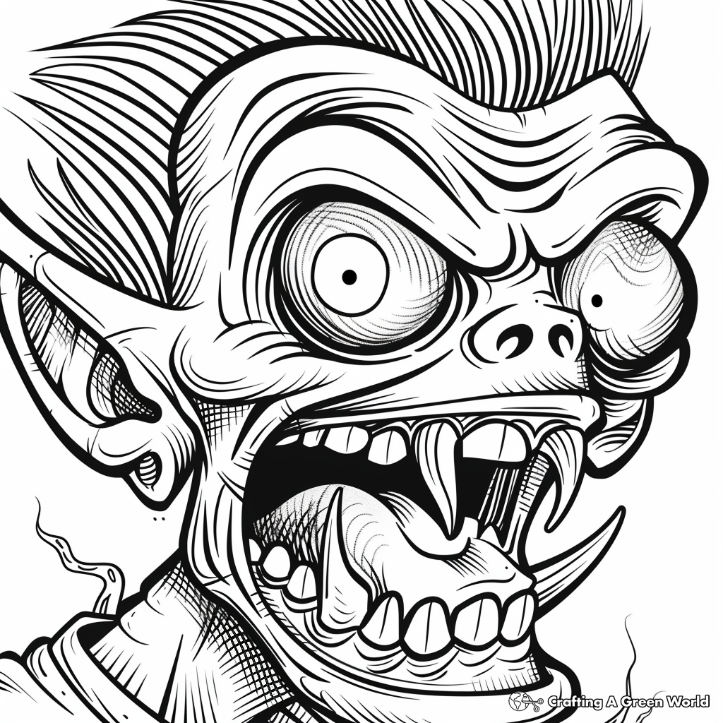 Scary Monster Coloring Pages Free U0026 Printable 