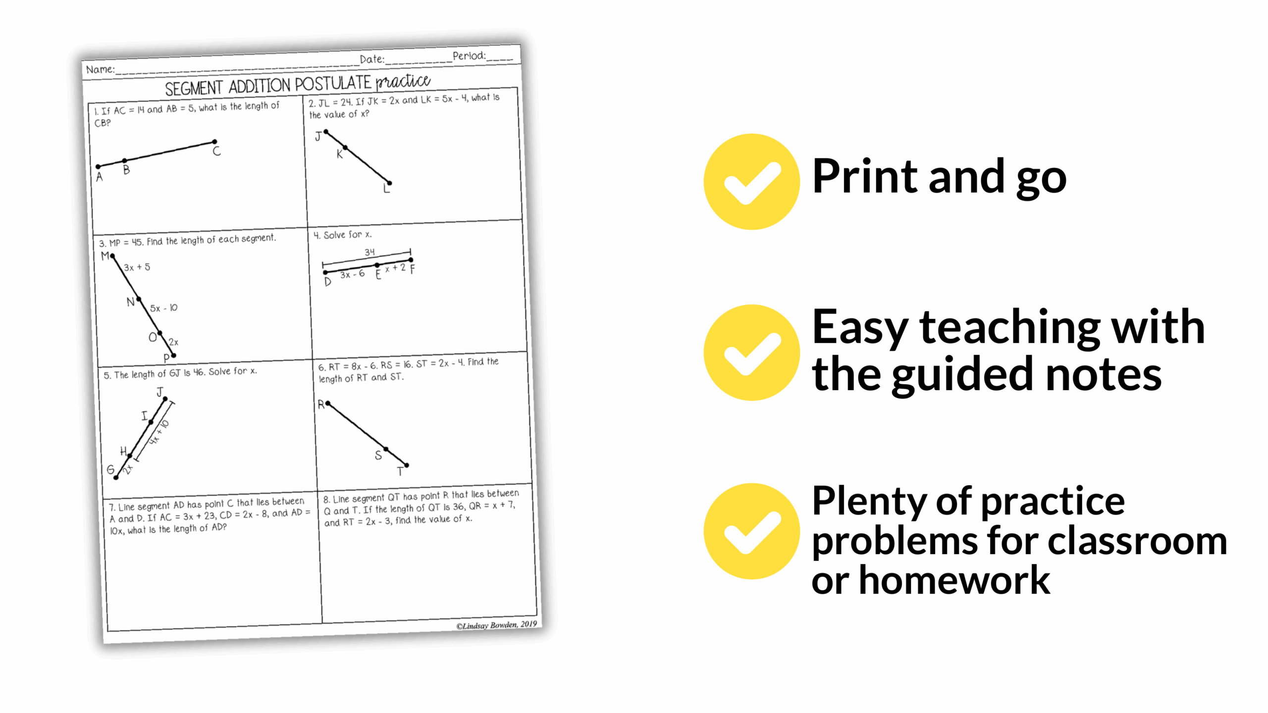 angle addition postulate worksheet