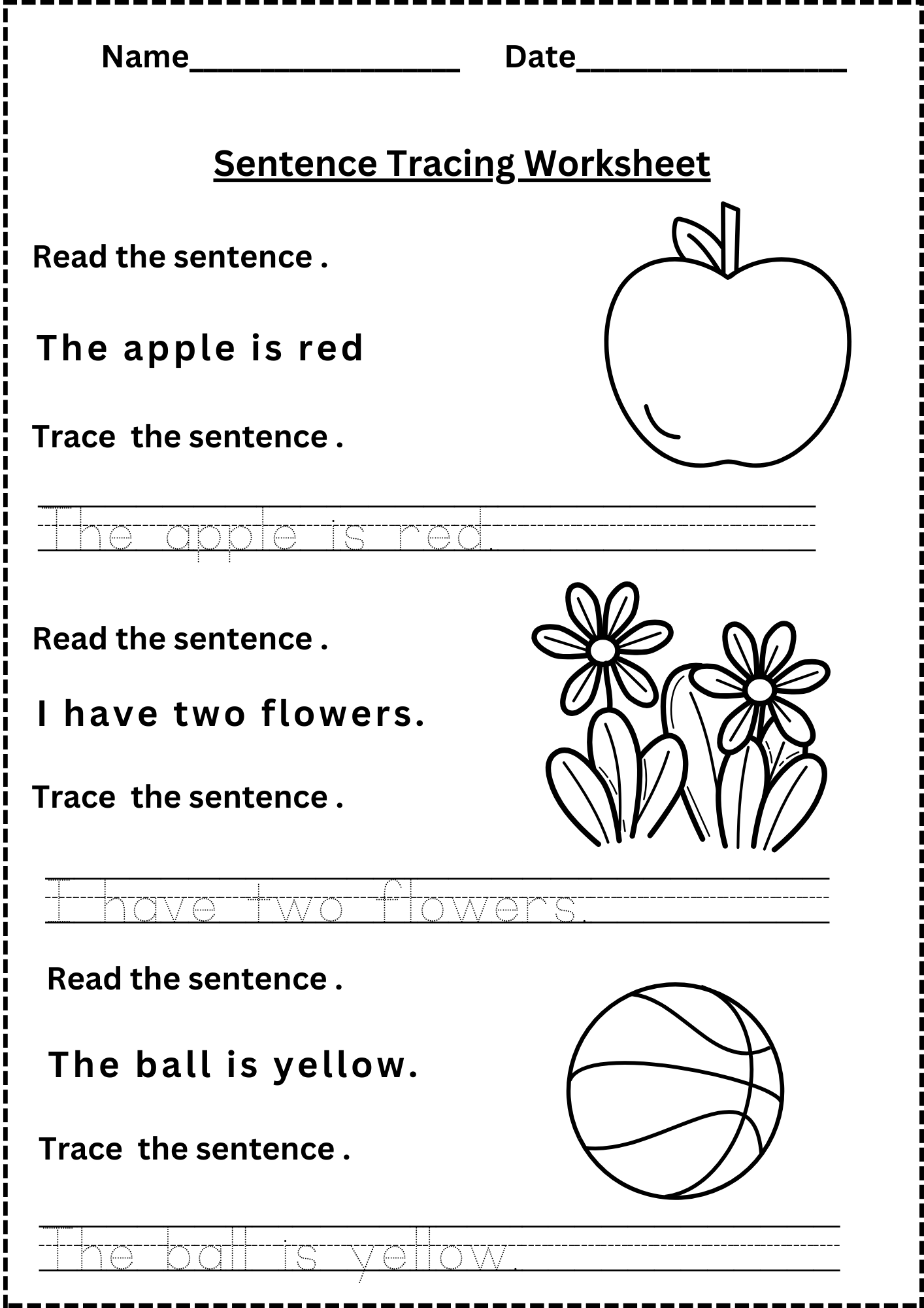 kindergarten ela worksheets