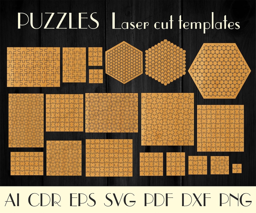 Set 20pcs Puzzles Svg puzzles Laser Cut puzzles Dxf puzzles For Paper Cutting puzzle Templates jigsaw Puzzles File cnc Files cnc Plans S 34 Etsy