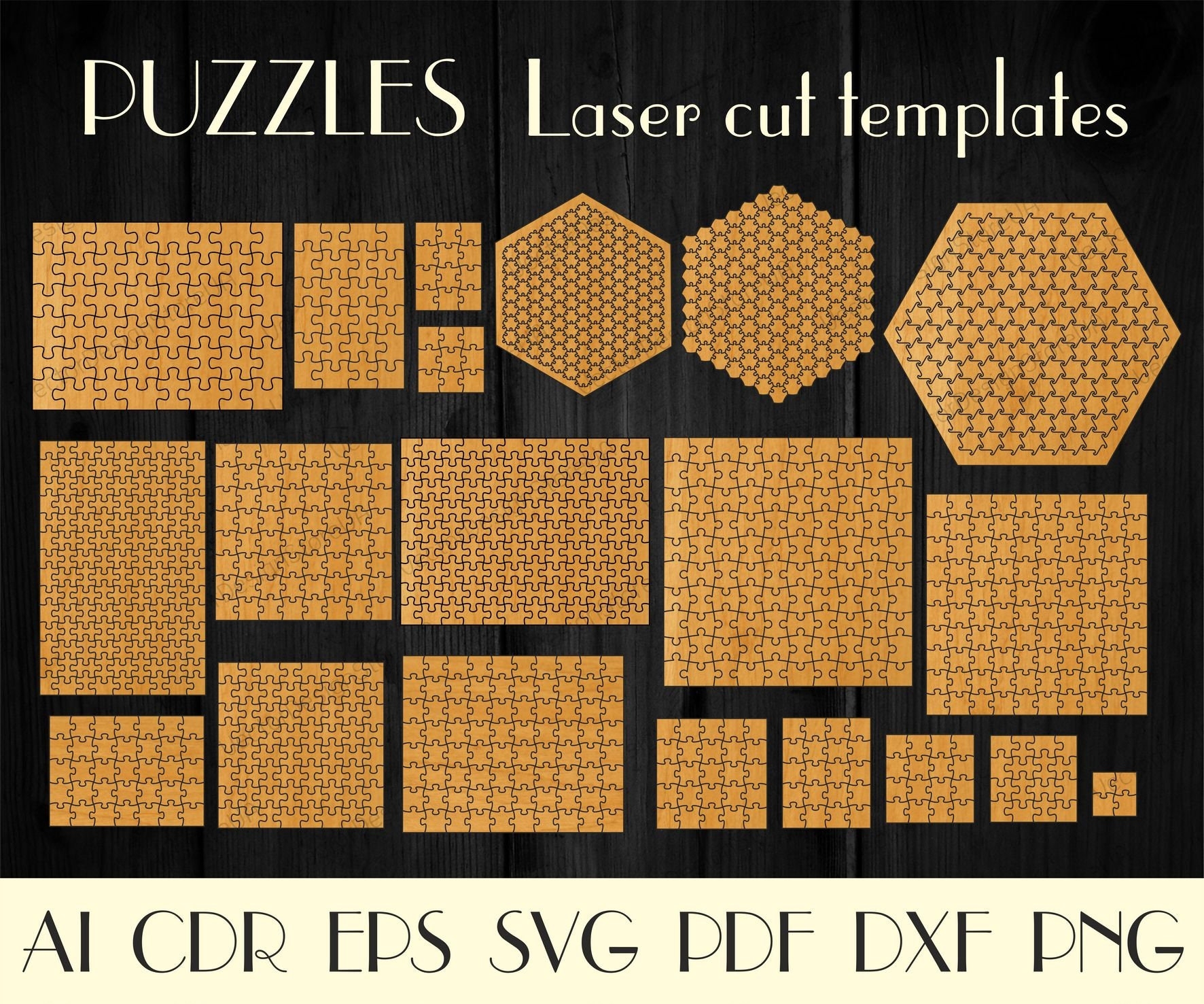 Set 20pcs Puzzles Svg puzzles Laser Cut puzzles Dxf puzzles For Paper Cutting puzzle Templates jigsaw Puzzles File cnc Files cnc Plans S 34 Etsy