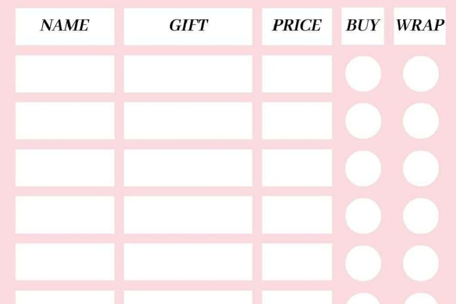 Set Of 4 Printable Christmas List Ideas To Download Free