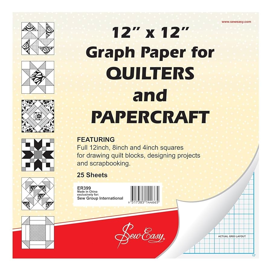 Sew Easy 8x4 Graph Paper 12 x 12 Inch