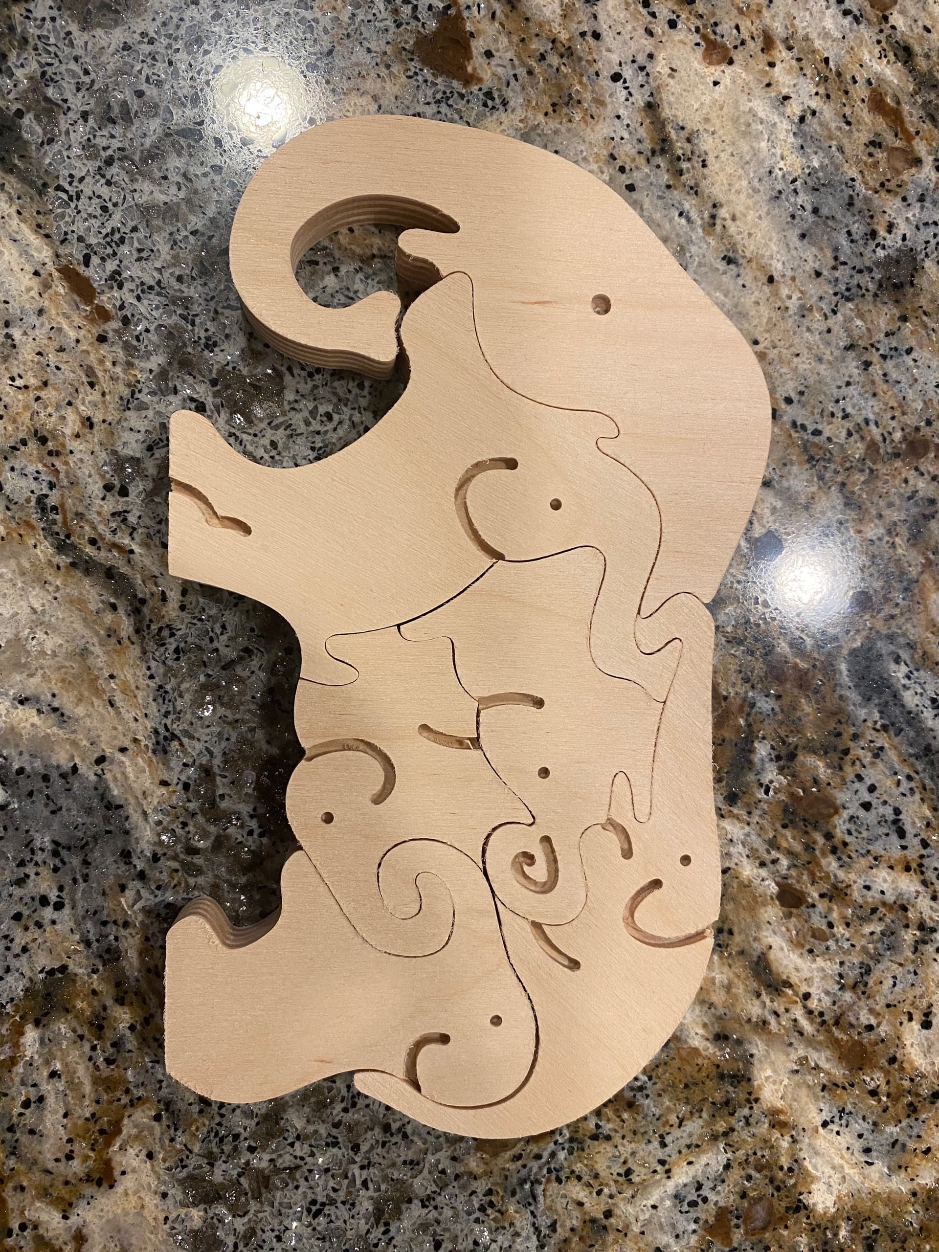 wooden animal puzzle templates elephant