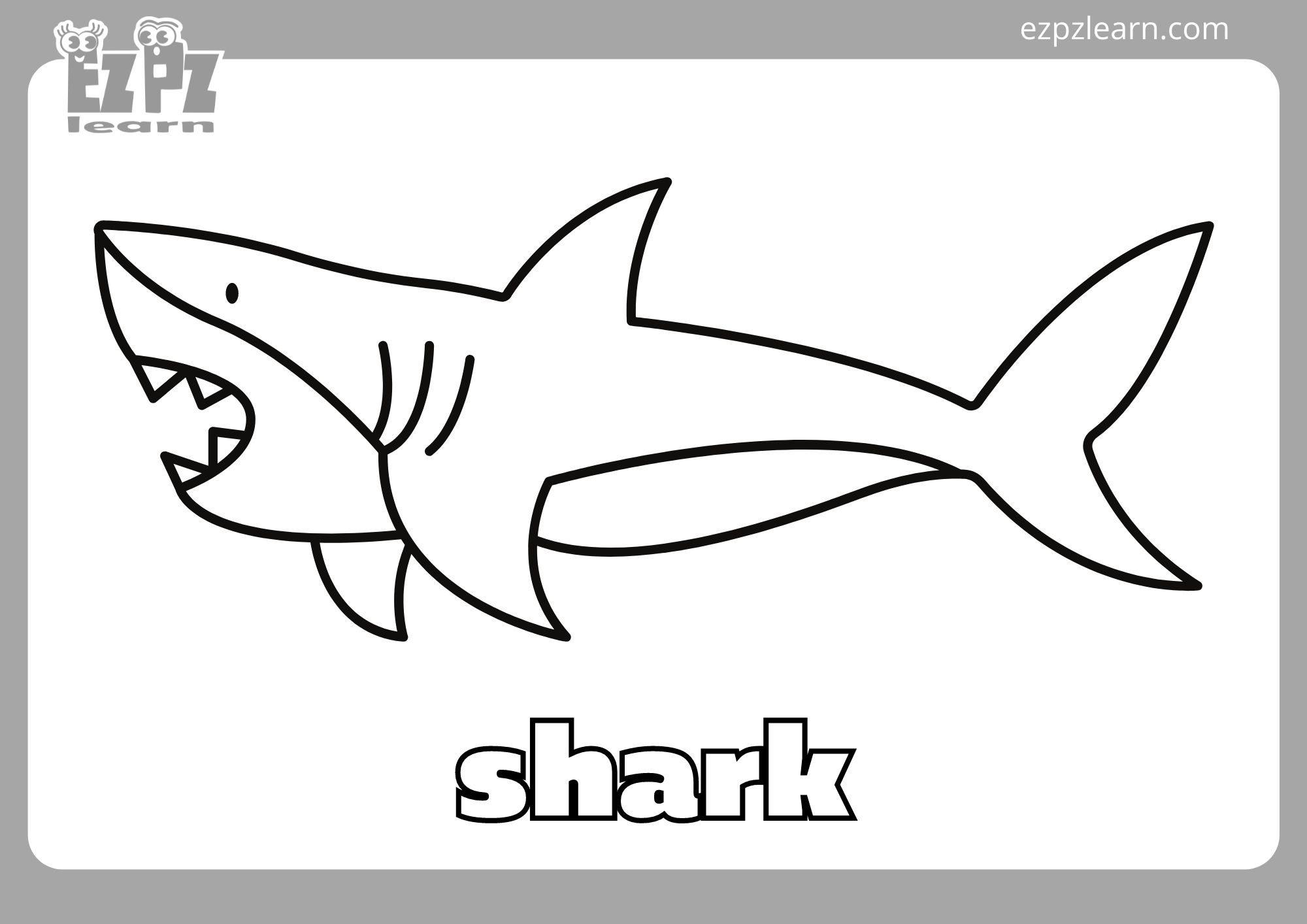 shark coloring picture