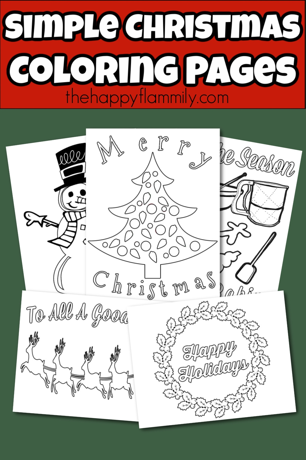 Simple Christmas Coloring Pages The Happy Flammily
