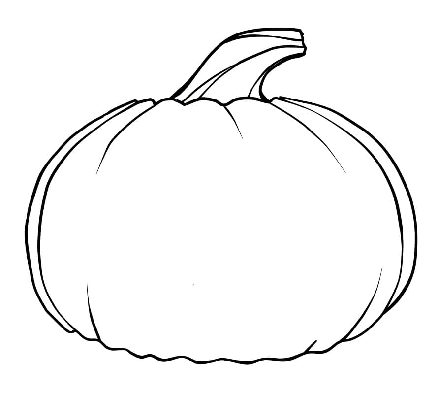 Simple Pumpkin Printable Coloring Page Download Print Or Color Online For Free