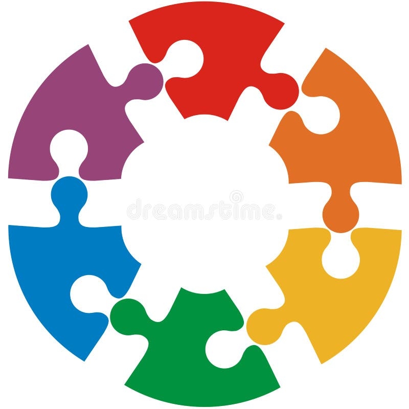 Six Color Puzzle Circle Stock Illustrations 49 Six Color Puzzle 