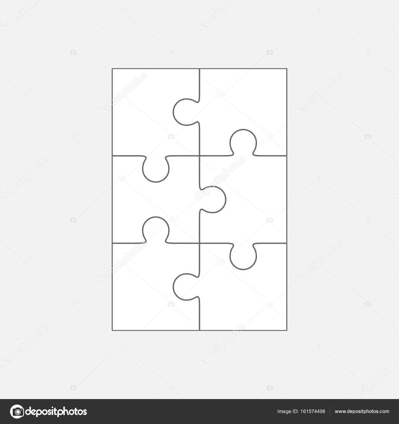 free blank 6 piece jigsaw puzzle template