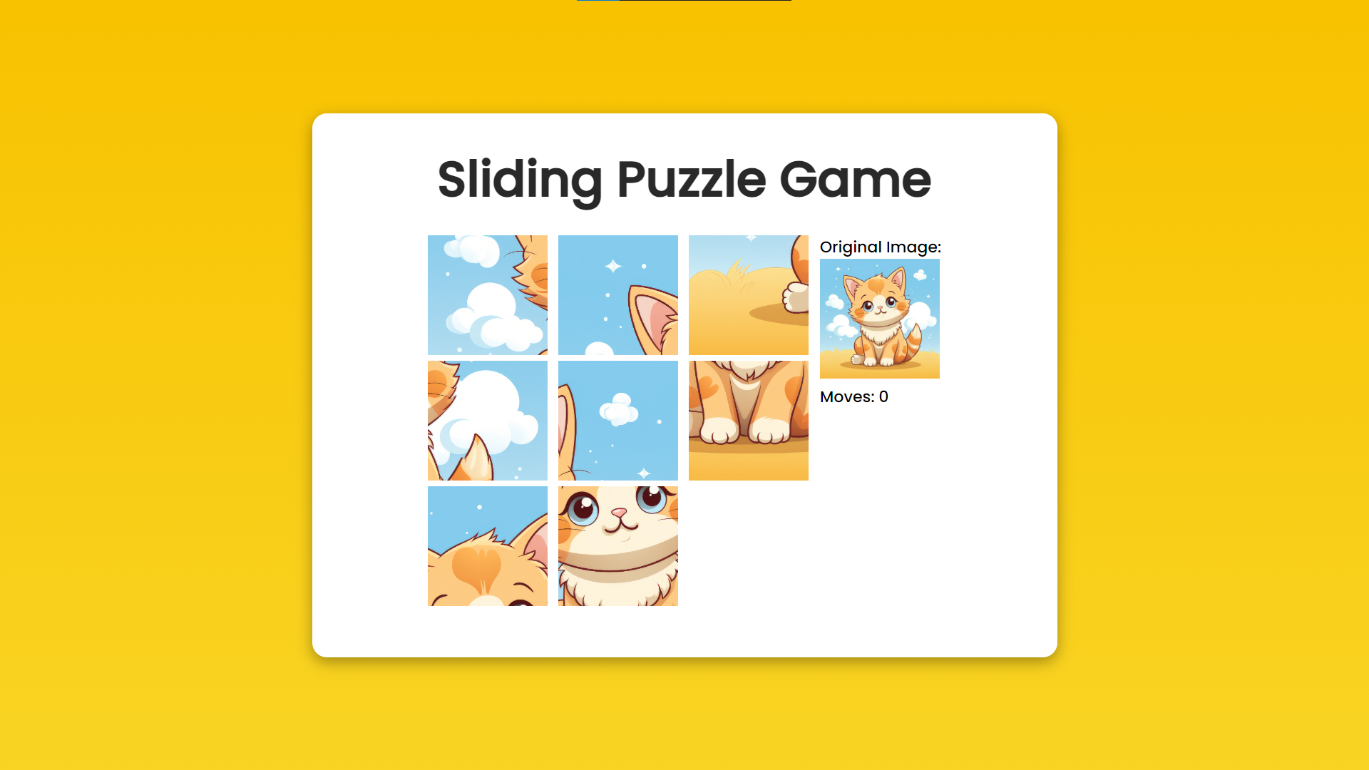 Sliding Puzzle Game Using HTML CSS And JavaScript With Source 