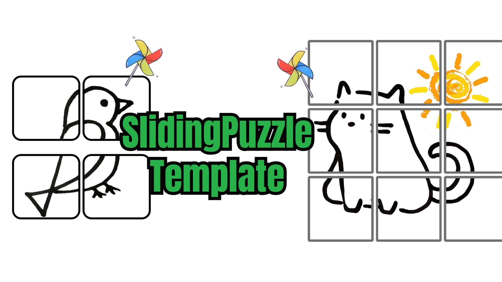 Sliding Puzzle Template Fab