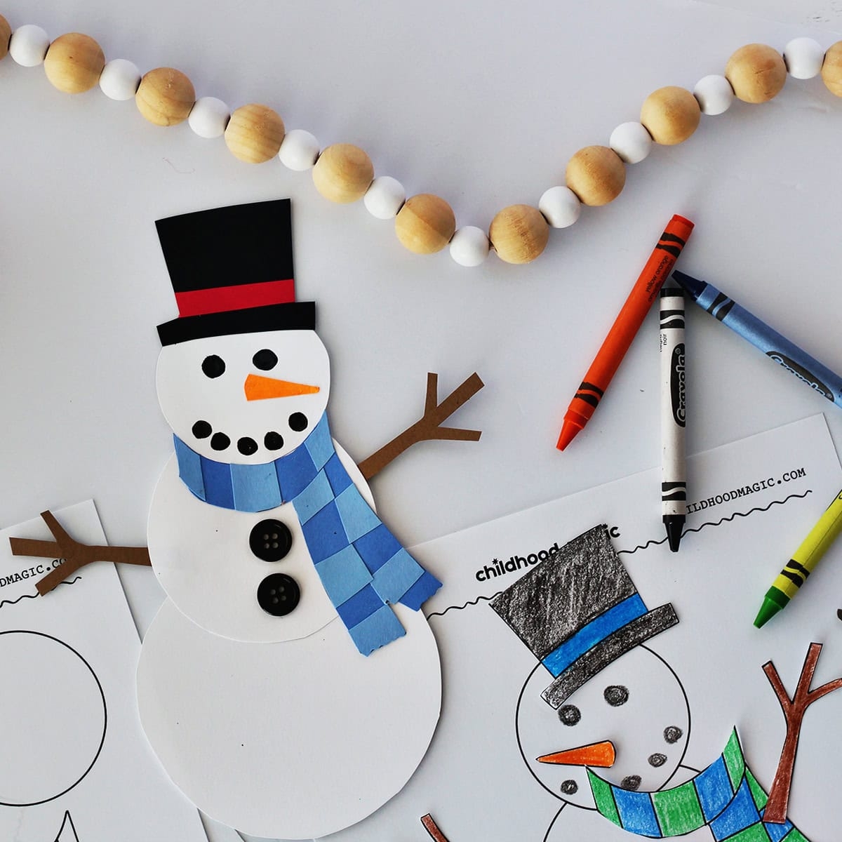 printable snowman template