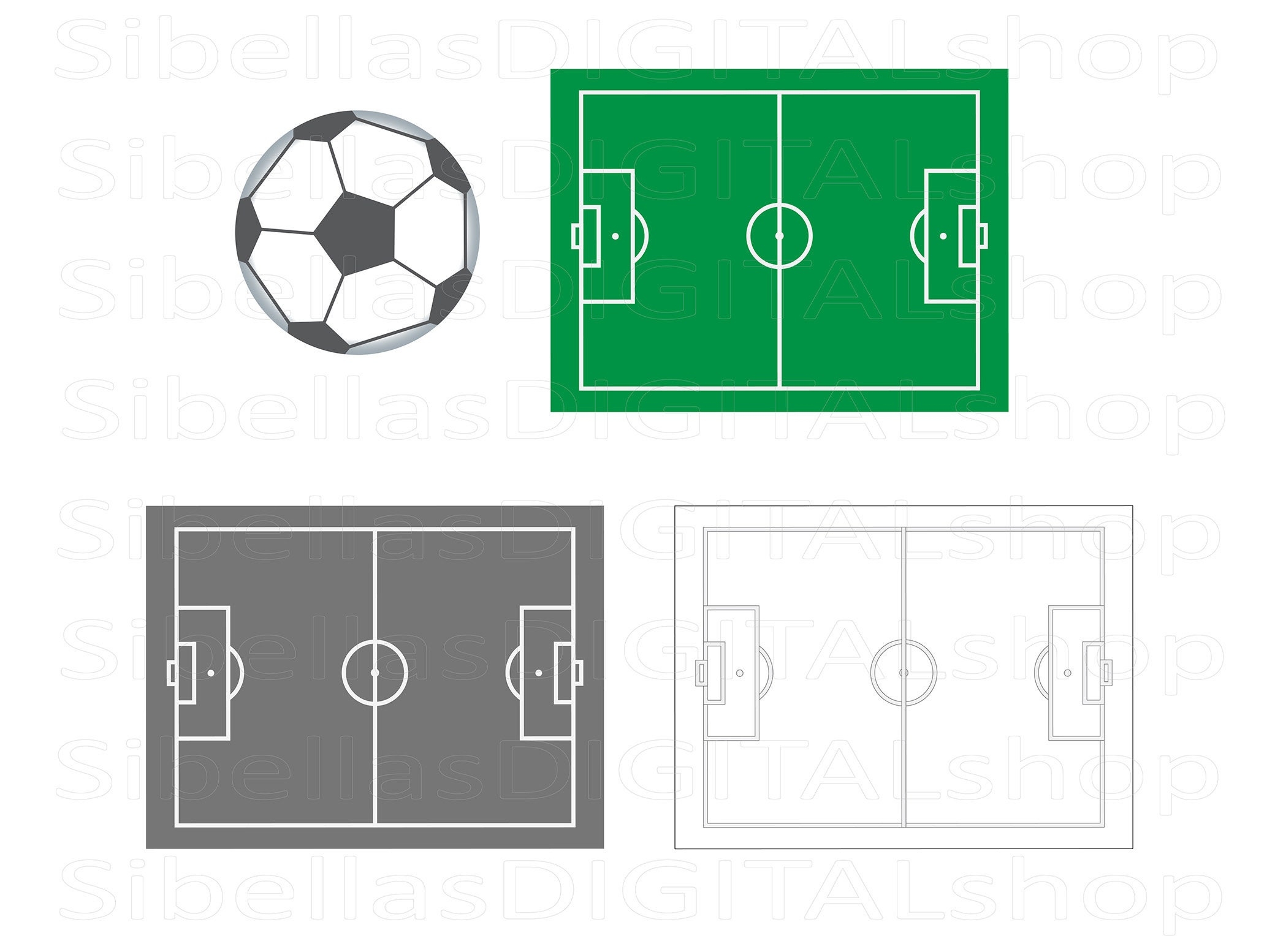 Soccer Football Field Printable Soccer Coaching Players Diagram Soccer Coach Gifts Instant Download Etsy