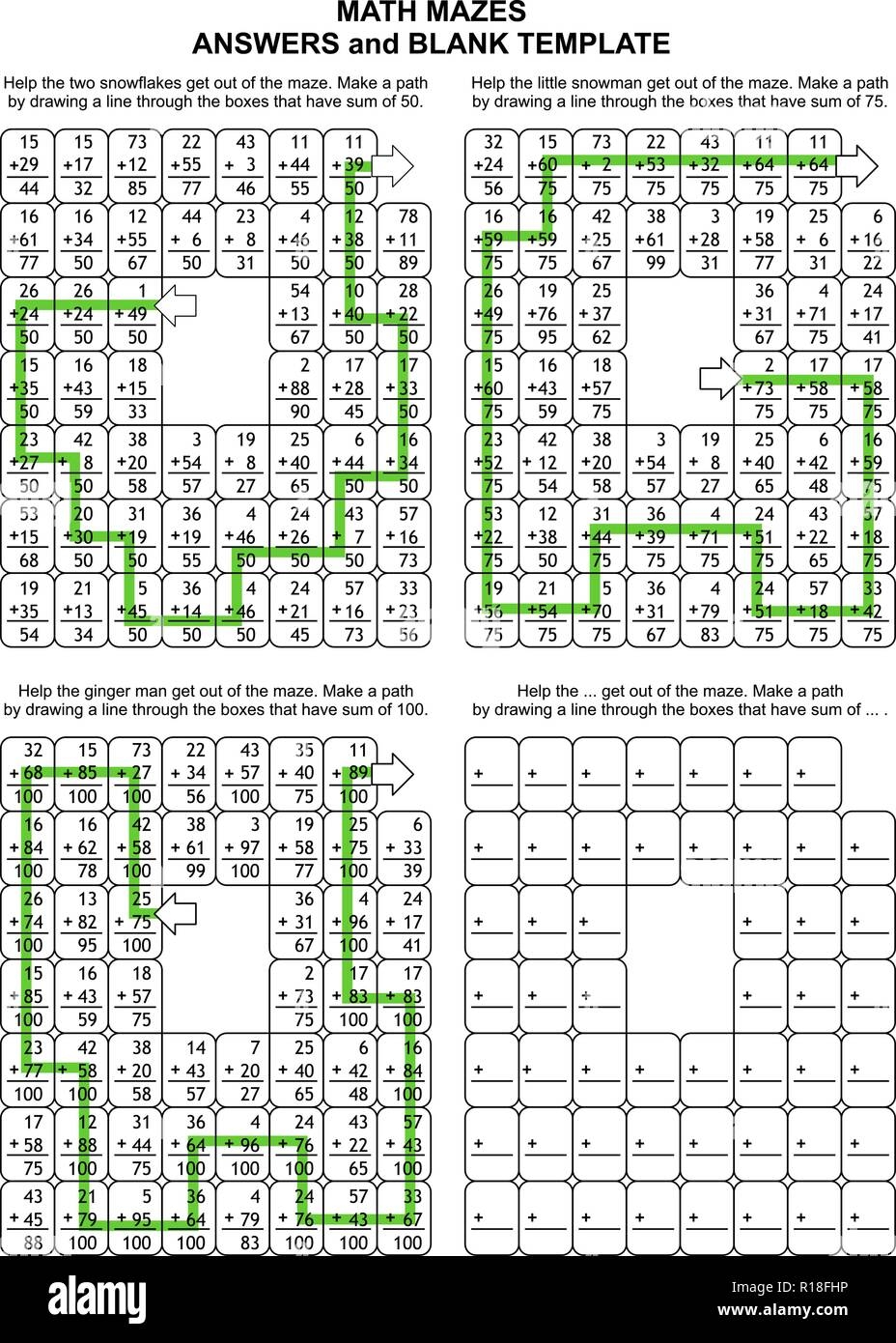 blank math puzzle template
