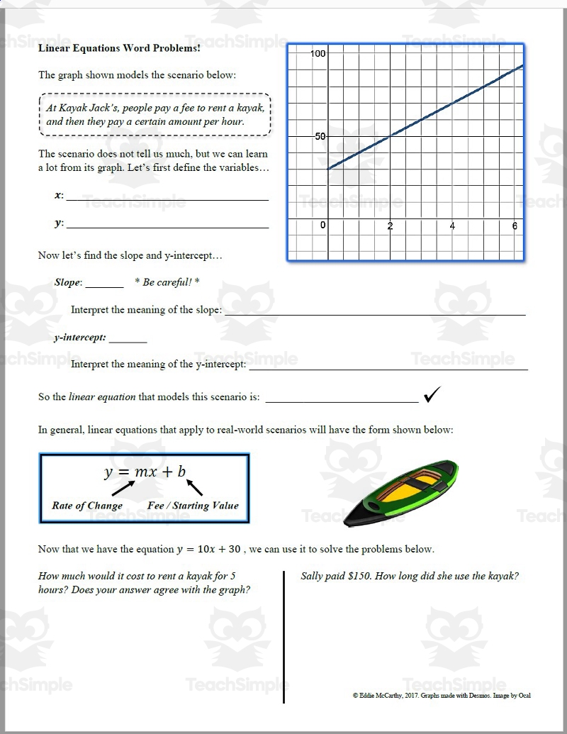 Solving Great Linear Equations Solve Match Worksheet