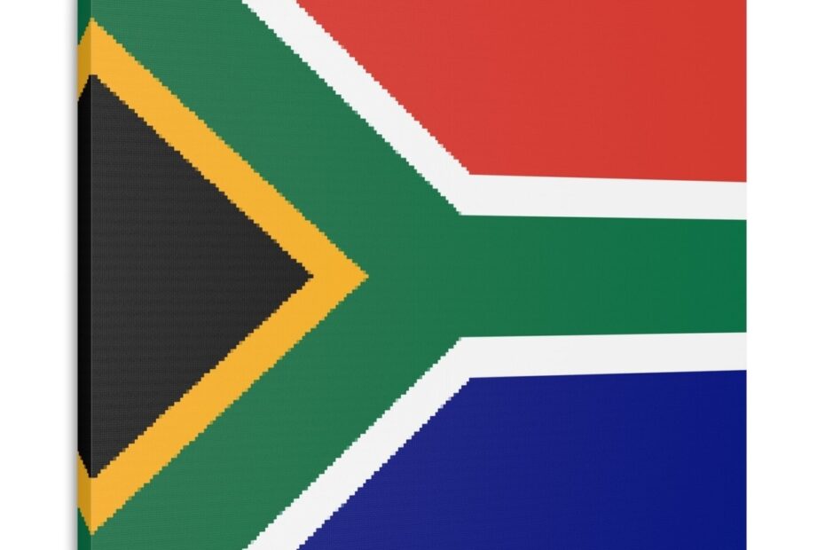 South Africa Country Flag Canvas Vibrant Wall Art Unframed Home