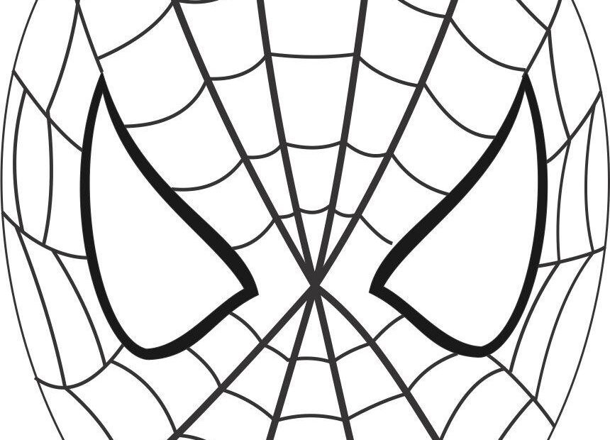 Spiderman Mask Printable Coloring Page For Kids