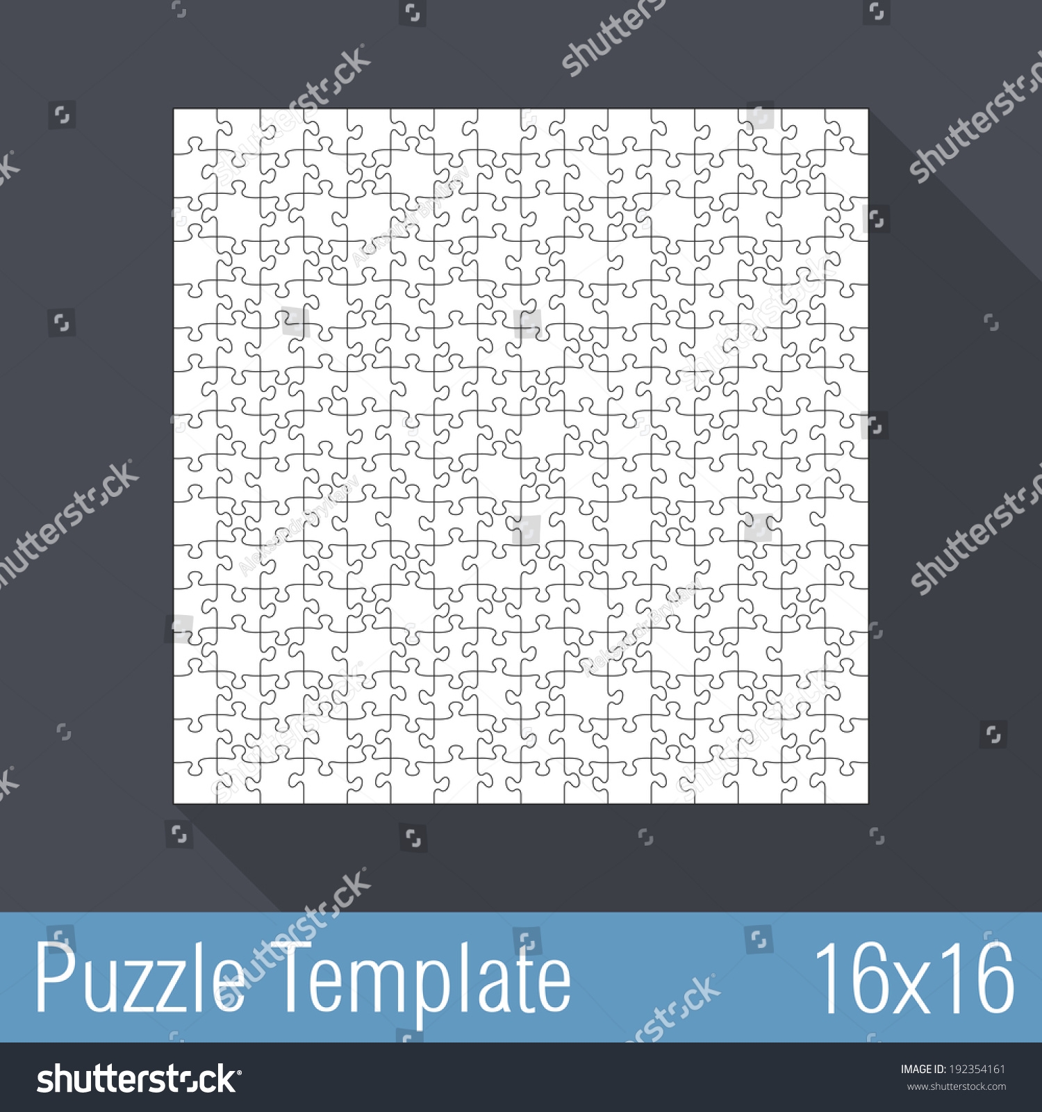 square puzzle template vector