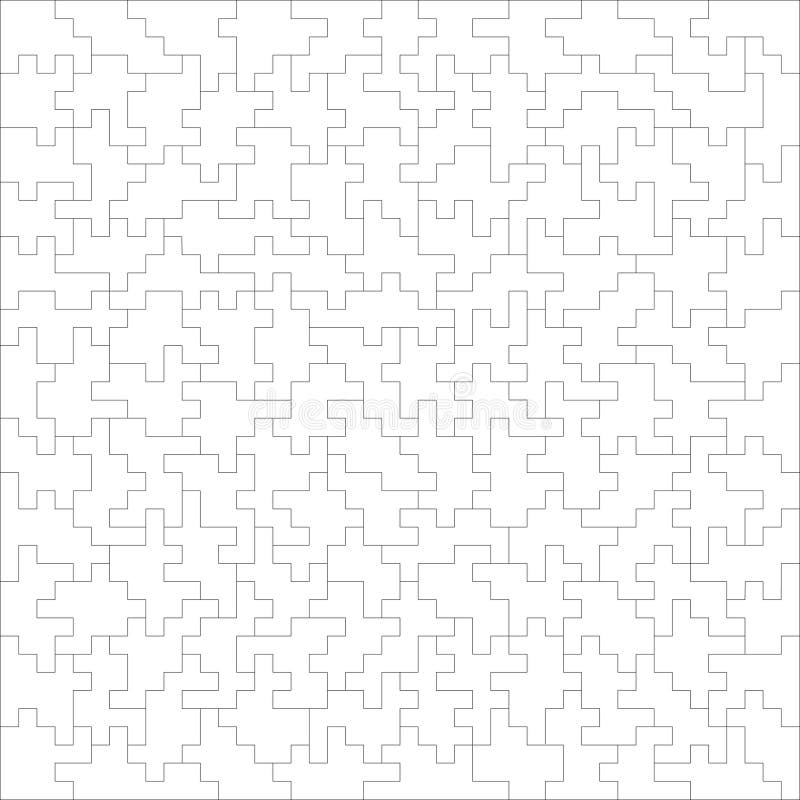 Square Puzzle Template With Shapeless Rectangular Elements Stock 