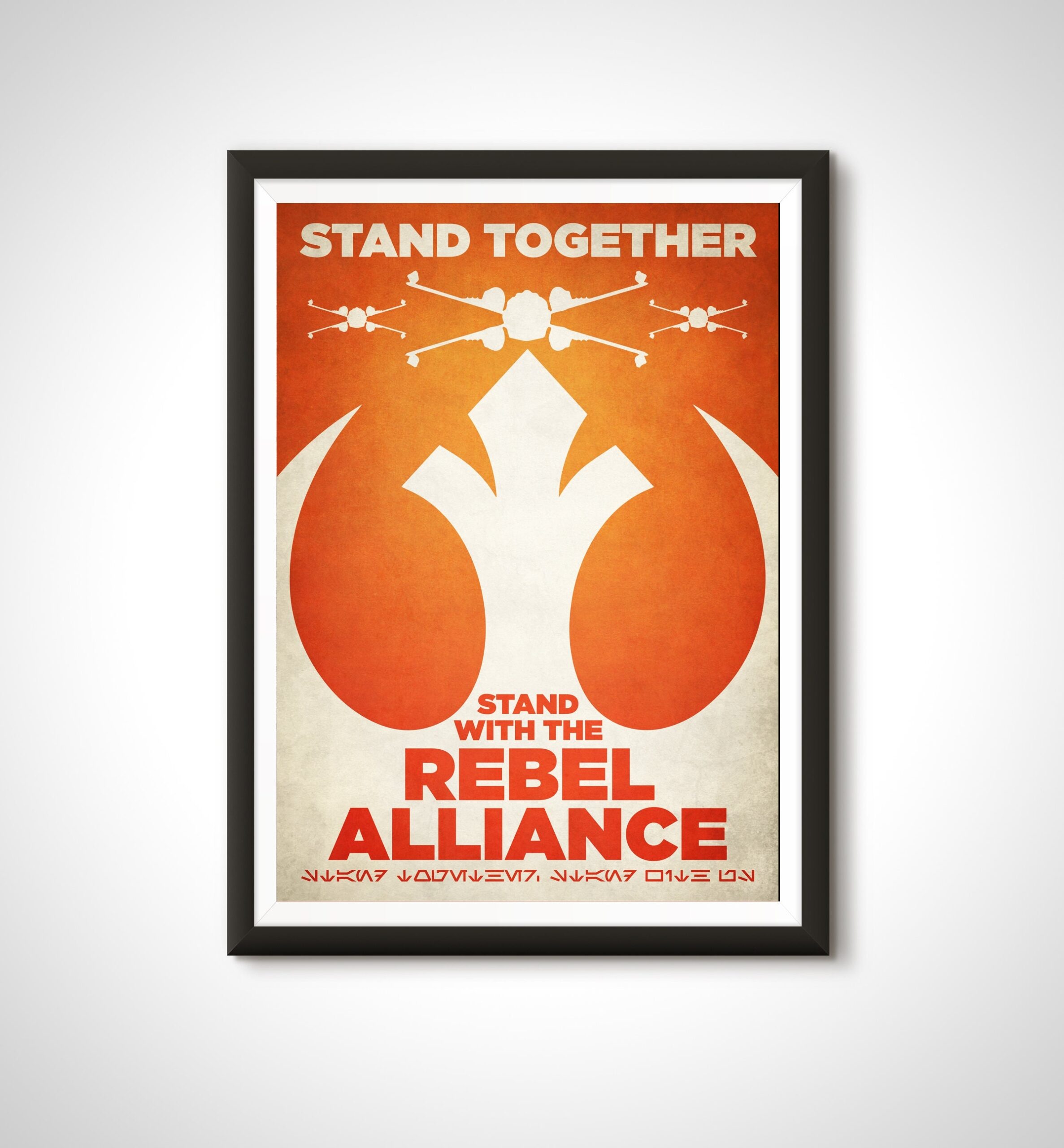 Star Wars Movie Poster Rebel Alliance Propaganda X Wing Print 
