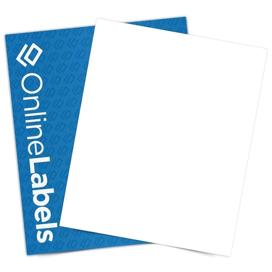 Sticker Paper 100 Sheets White Matte 8 5