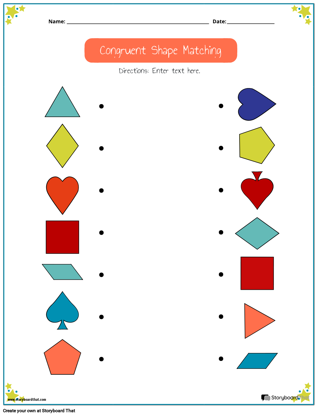 Storyboard That Congruent Shapes Worksheets For Teachers