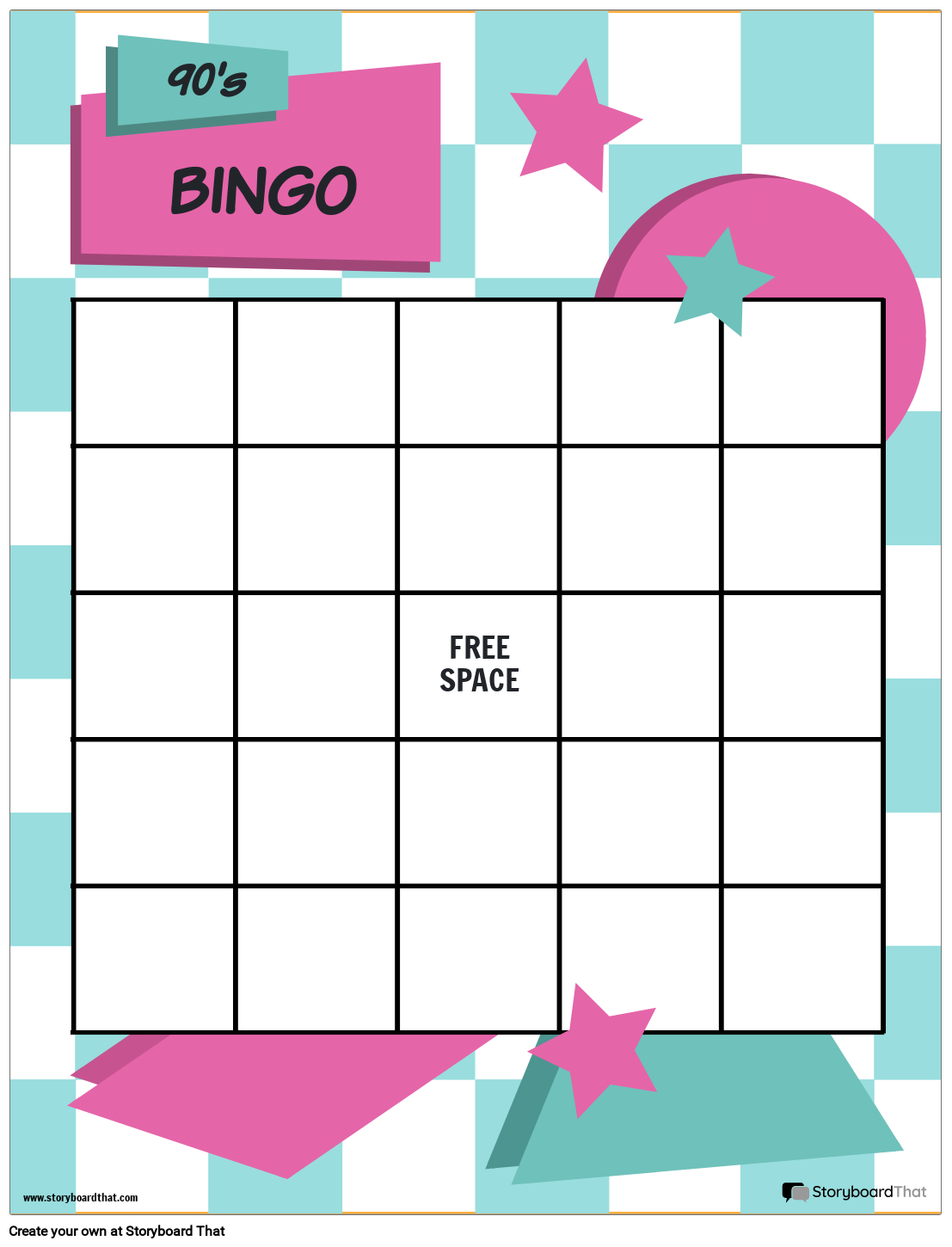free bingo printable template