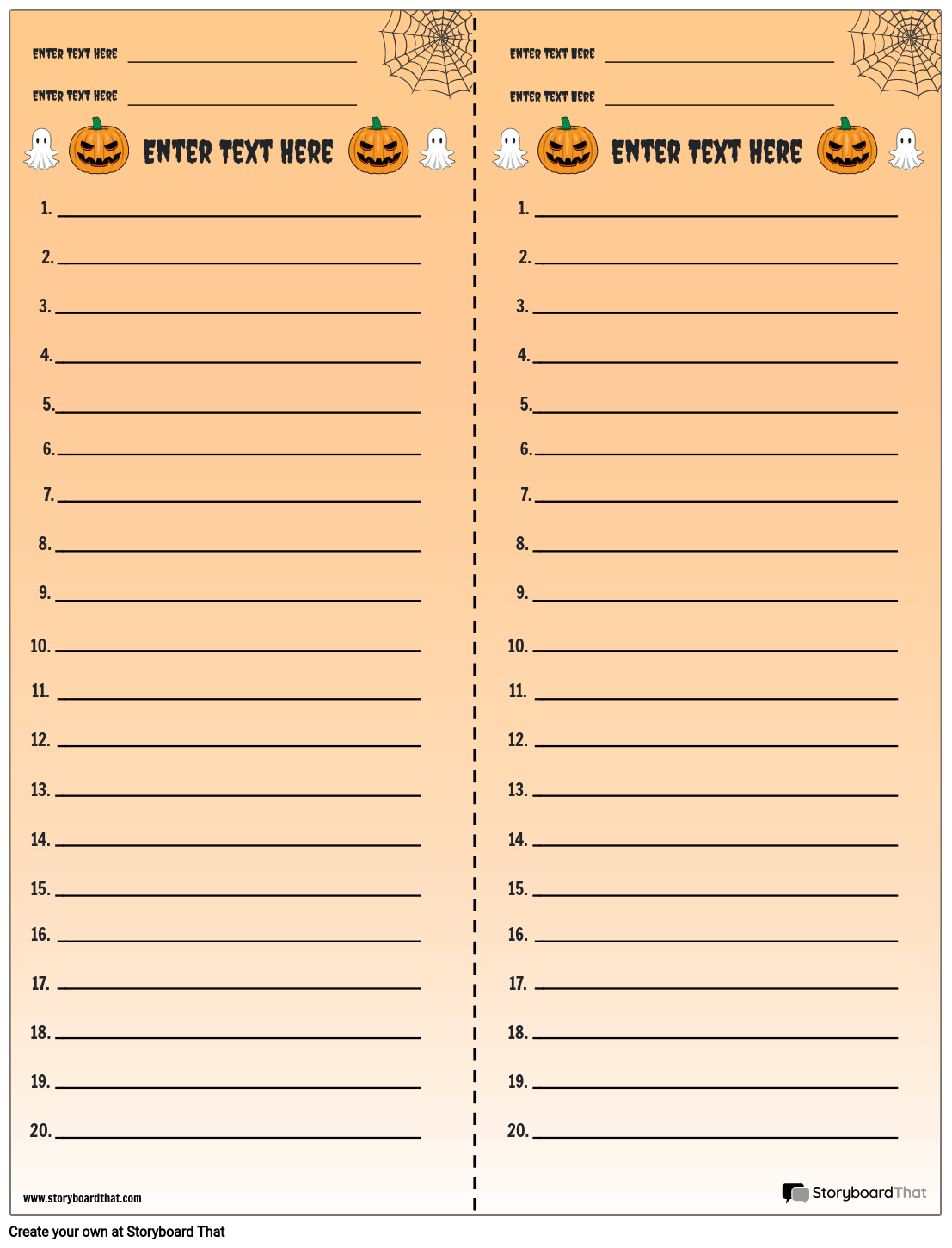 free printable spelling test template
