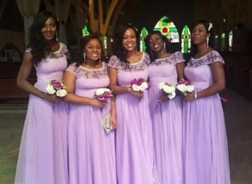 Stunning Lilac Plus Size Bridesmaid With Lavender Long Formal Prom