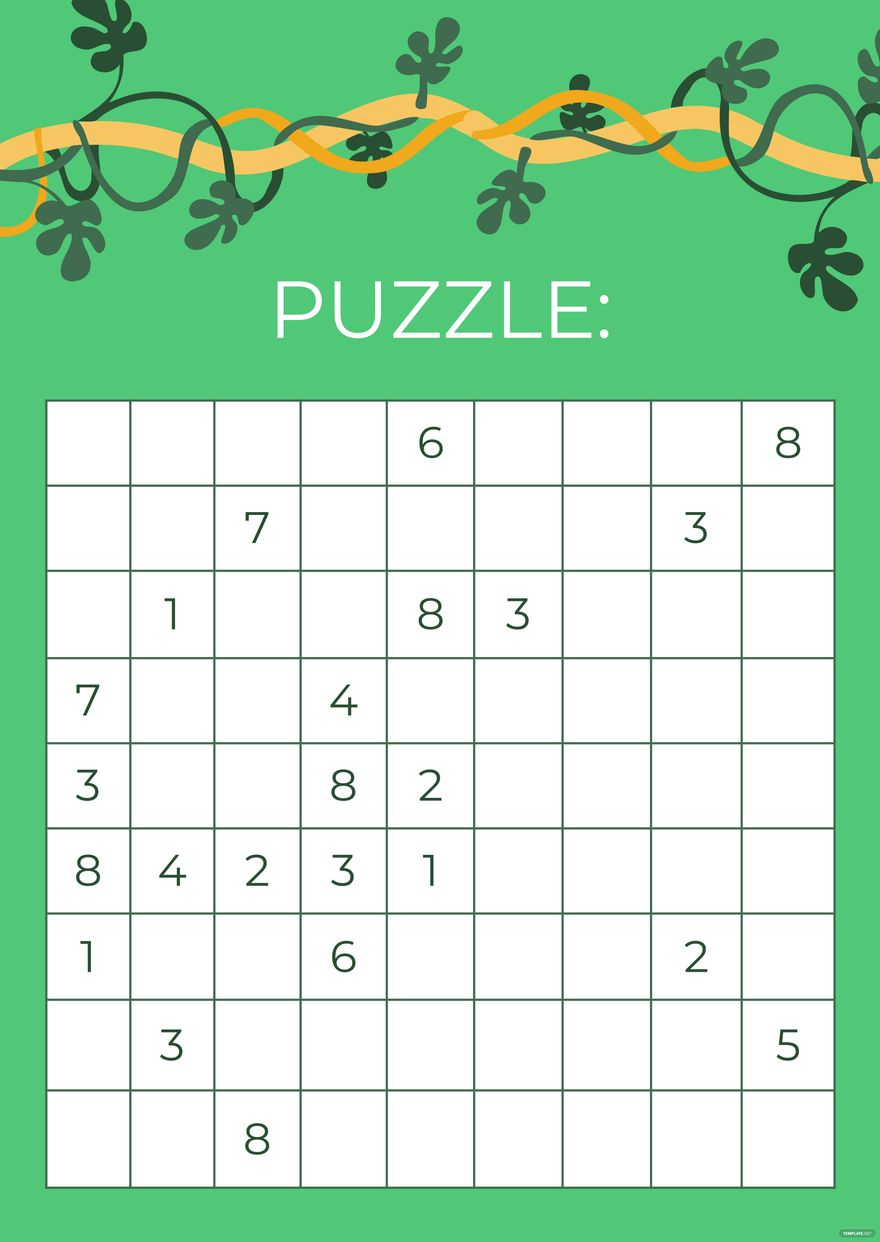 Sudoku Puzzle In Word PDF Google Docs Download Template