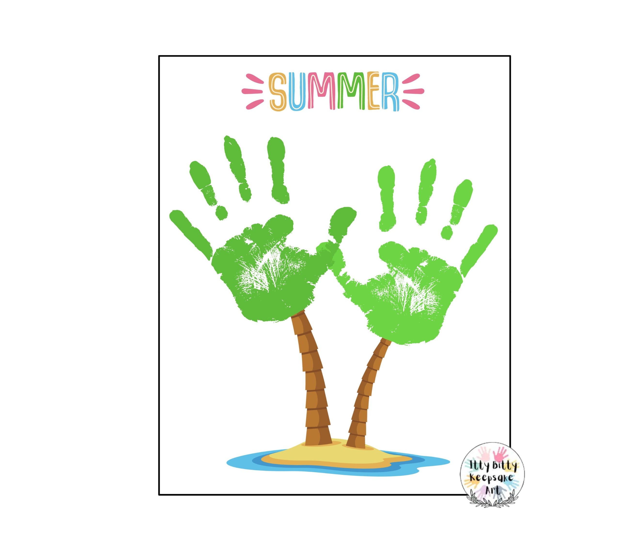 Summer Handprint Craft Printable Template Summer Crafts Made By Teachers
