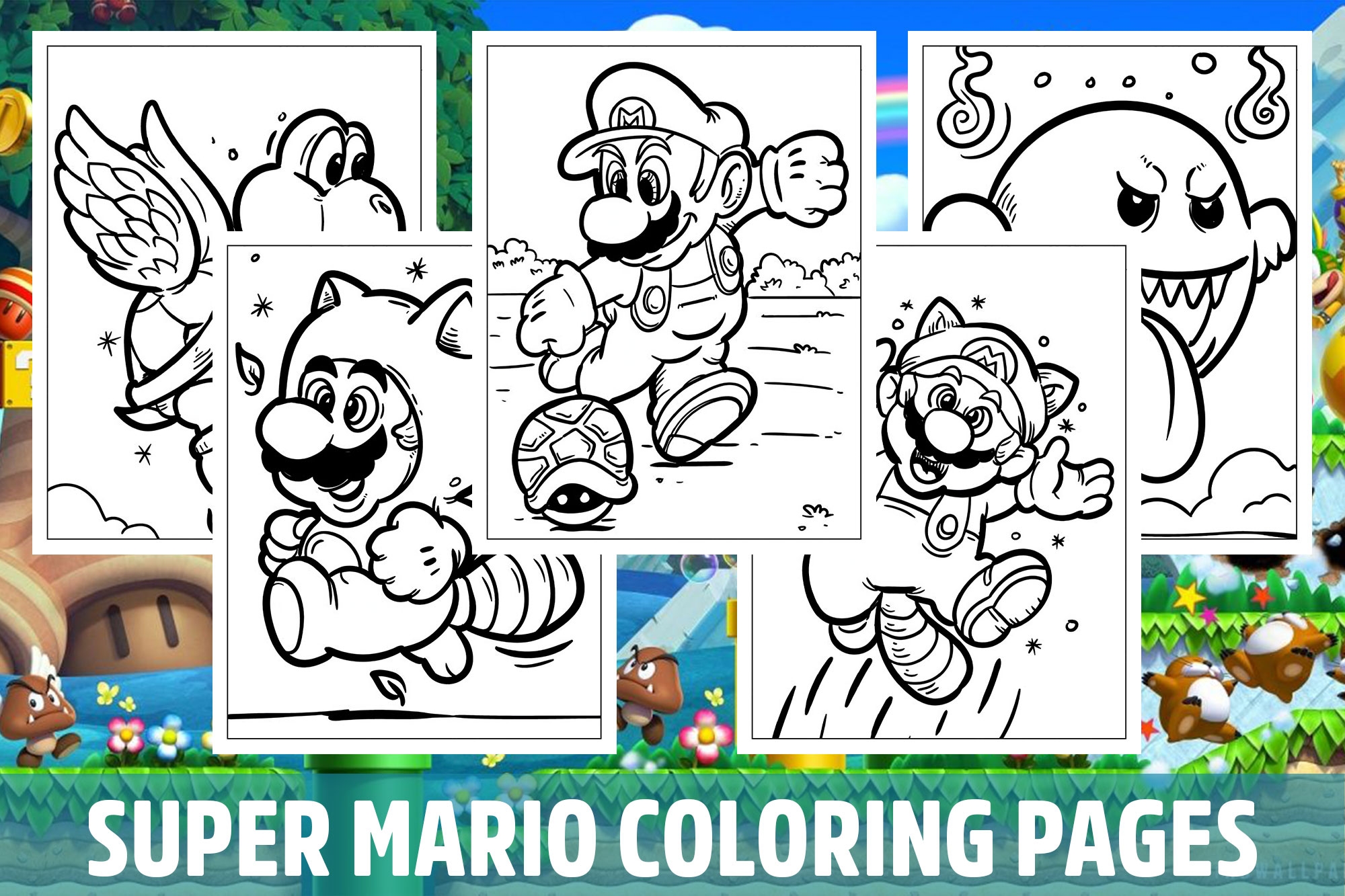 printable mario coloring