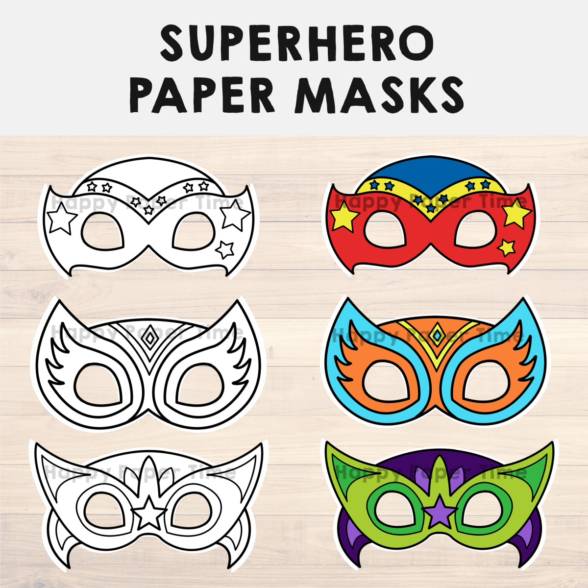 superhero mask template printable