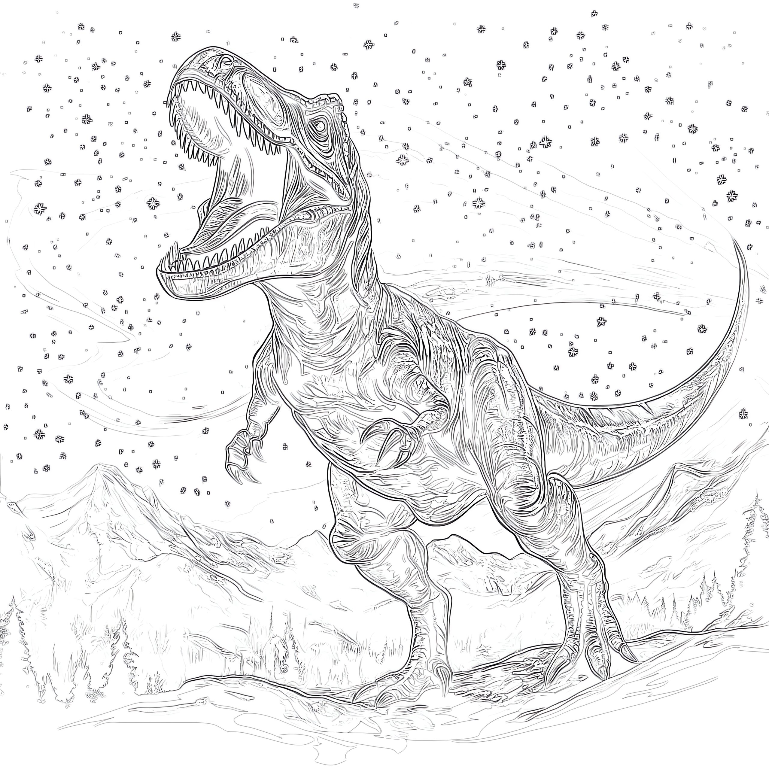 printable t rex coloring pages