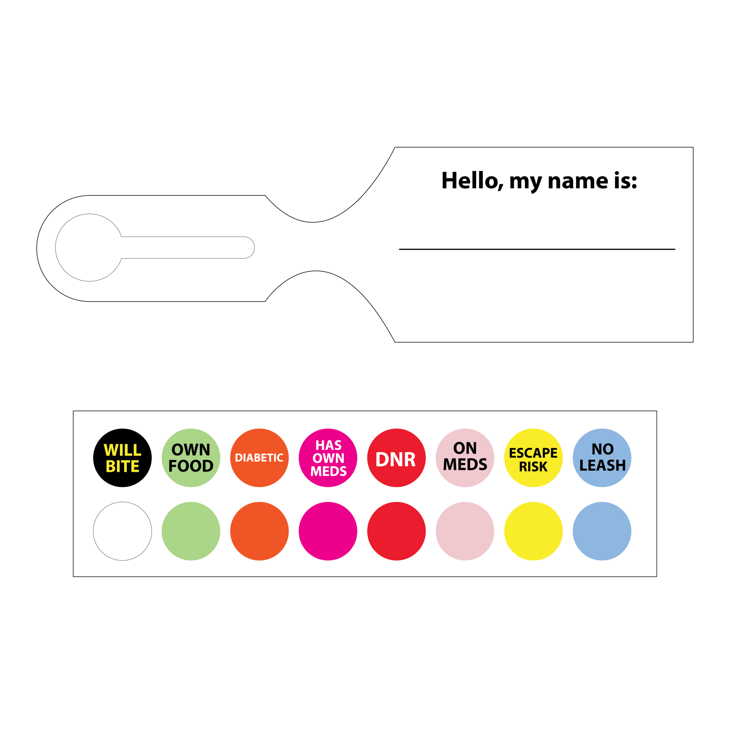 Tag KIT Veterinary Cage Tags W Assorted Cage Labels Nev s Ink Inc 