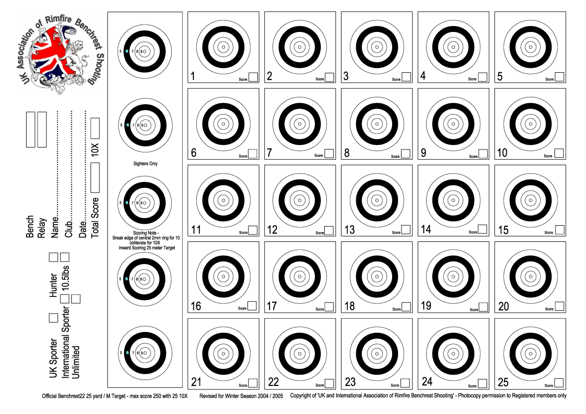 printable paper targets