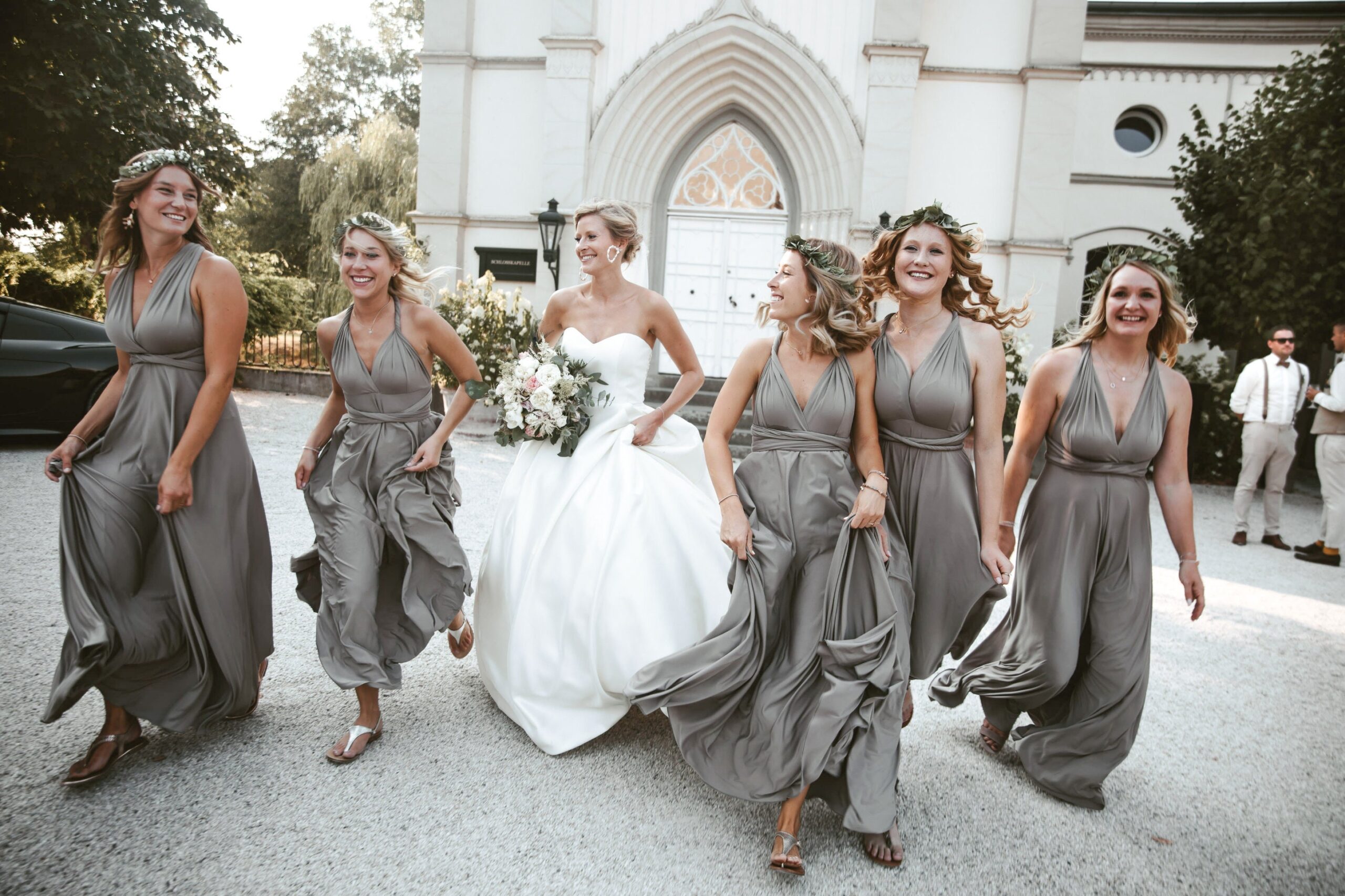 Taupe Bridesmaid Dress Taupe Long Dress Pale Brown Infinity 