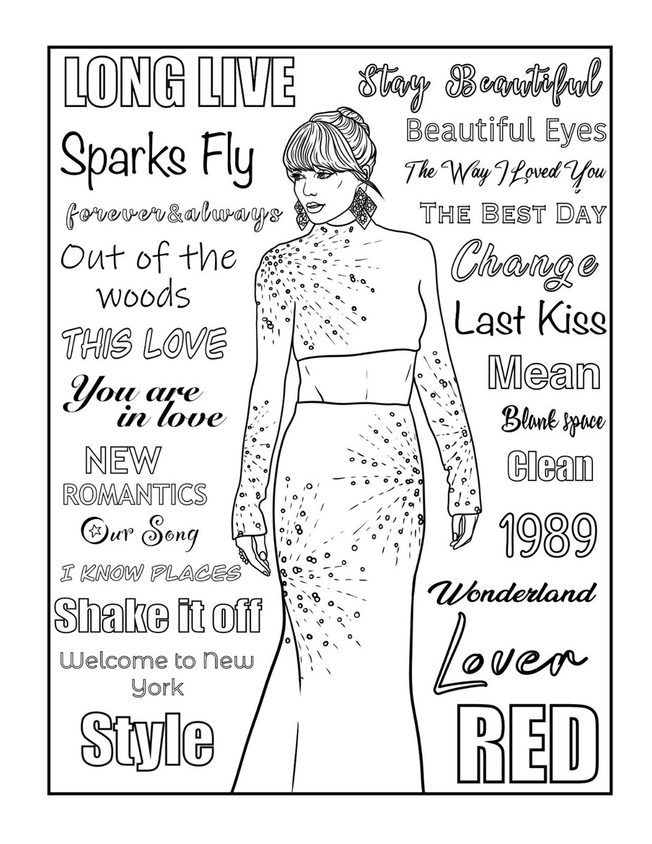 Taylor s Rainbow Adventure Coloring Book Taylor Swift EBay