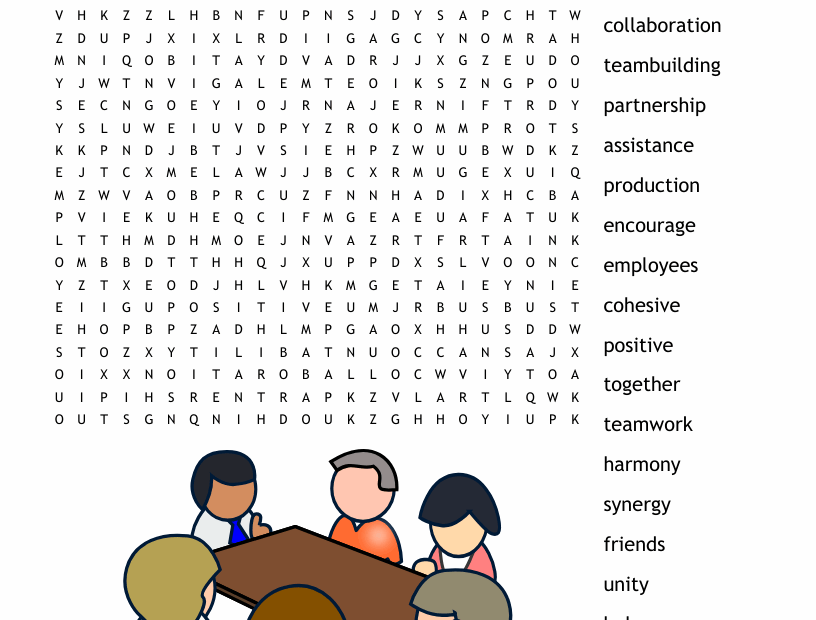 Team Building Word Search WordMint