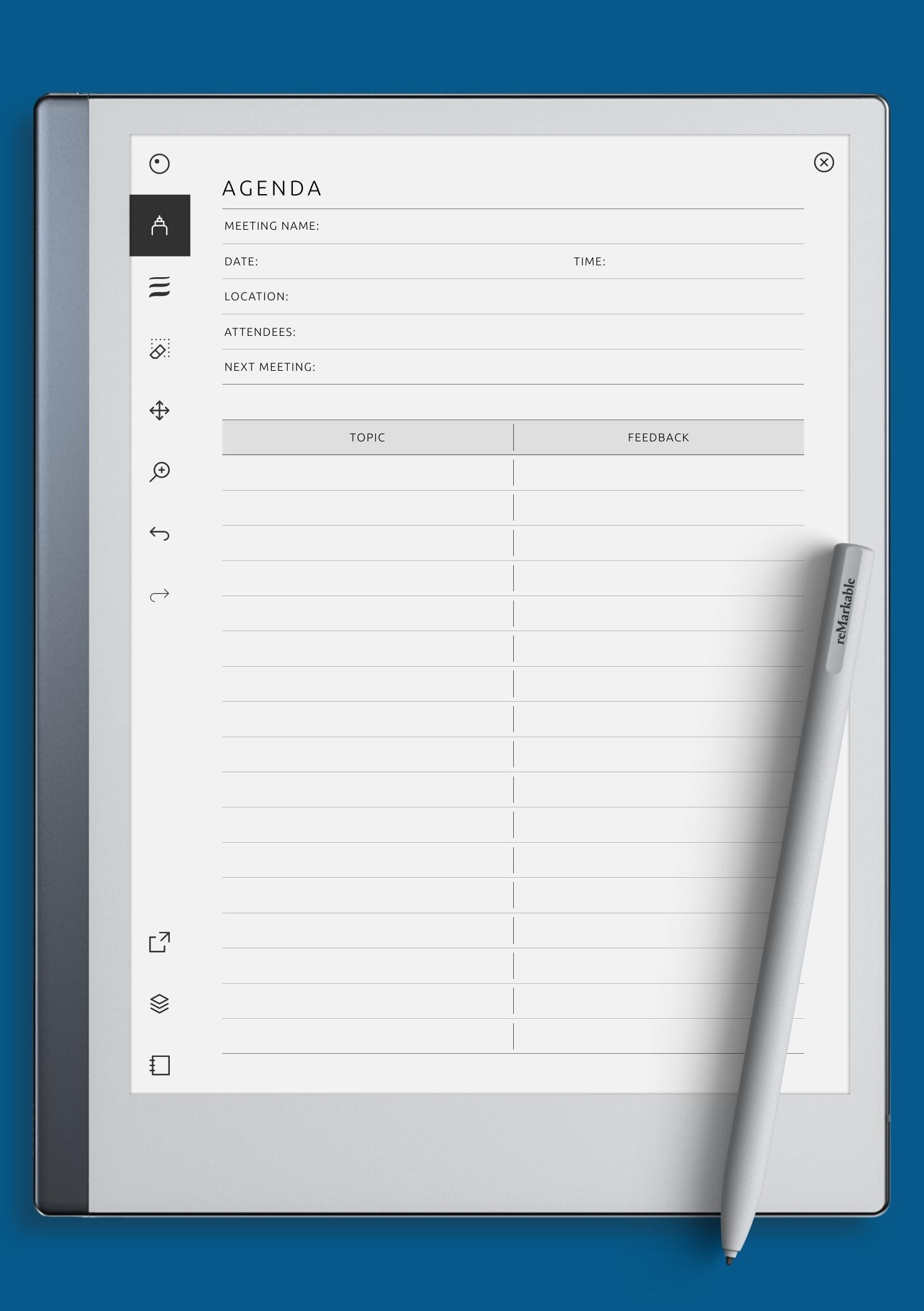 agenda templates puzzle
